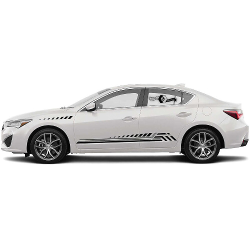 Adesivo in Vinile a Strisce Techno Style Laterali per Acura ILX 2021