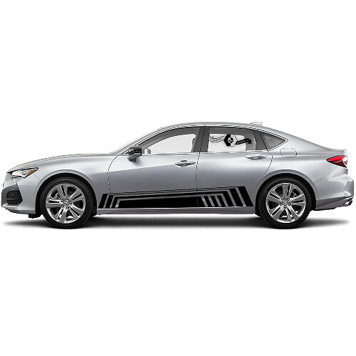 Coppia di Porte Laterali Acura TLX 2021 in Qualsiasi Colore Pannello Laterale Adesivo in Vinile da Corsa per Auto Acura TLX
