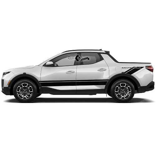 Kit di Adesivi in Vinile Modern Rally a Strisce Laterali per Hyundai Santa Cruz
