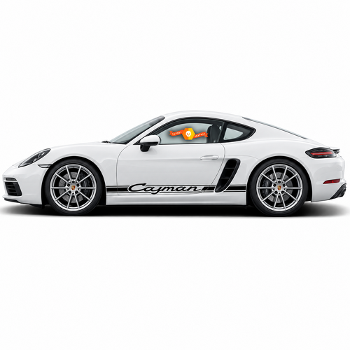 Adesivo in Vinile Laterale Classico Stile Carrera per Porsche 718 Cayman
