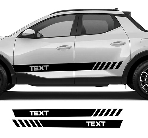 Coppia Hyundai Santa Cruz Modern Rally Side Side Rocker Pannello Shadow Adesivi in ​​vinile Kit grafico decalcomania