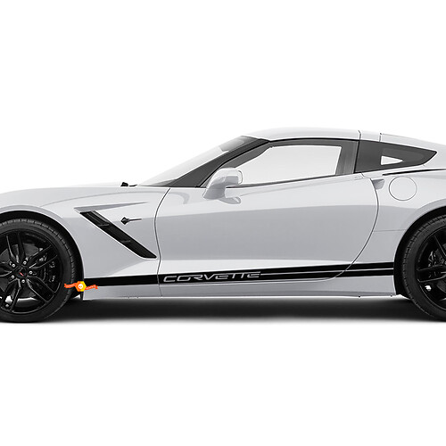 Corvette Rocker Panel Stripes Adesivo per decalcomanie in vinile per Chevy Corvette C8
 1