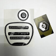 Set di caricabatterie Black White Srt Sterzo Ruota Emblema Emblema DECAL DECAL DECALE DODGE 2