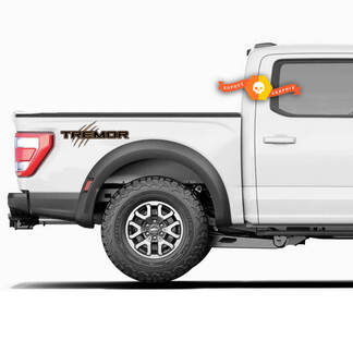 Decalcomanie a 2 colori per Ford F-150 Tremor-Bedside 2021-2022 - Adesivi fuoristrada Camion Bed Side
