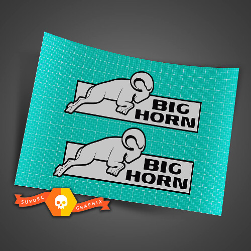 2x Adesivo Vinile Laterale Big Horn per Camion per Dodge Ram