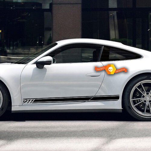 Kit adesivi laterali Porsche 911 Rocker Panel Stripes Doors
