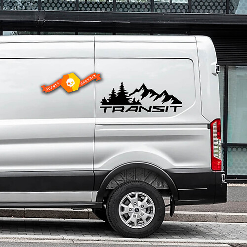 2023 FORD TRANSIT-TRAIL Mountain Forest Logo TRANSIT adesivi in ​​vinile decalcomanie di qualsiasi dimensione si adatta a Nissan, Toyota, Chevy, GMC, Dodge, Ford
