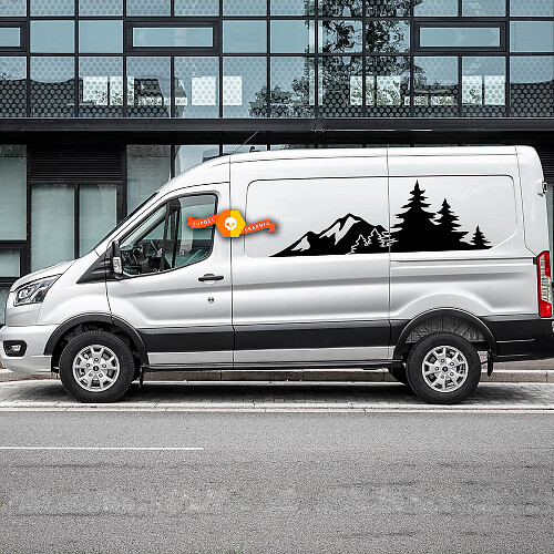 Adesivi in Vinile Alberi Foresta Montana per Ford Transit-Trail 3