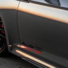 2 adesivi Audi Racing A4 A5 A6 A7 A8 S4 S5 S8 Q5 Q7 Rs Tt 3