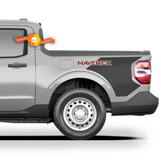 Coppia Ford Maverick 2022 FX4 decalcomanie grafiche logo lato letto 2 colori adesivi Maverick

