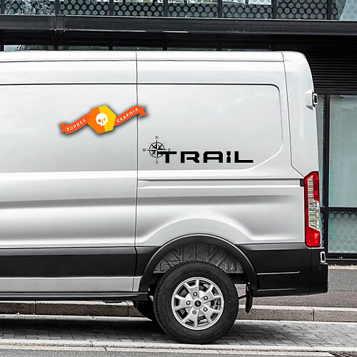 Adesivi in Vinile con Logo Compass Trail per Ford Transit-Trail