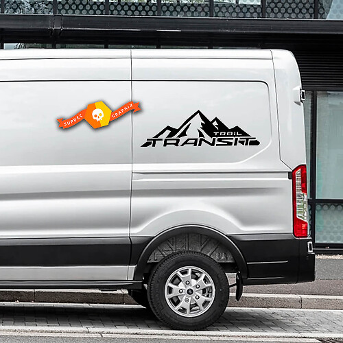 Coppia 2023 FORD TRANSIT-TRAIL Mountain Logo adesivi in ​​vinile decalcomanie di qualsiasi dimensione per Nissan, Toyota, Chevy, GMC, Dodge, Ford

