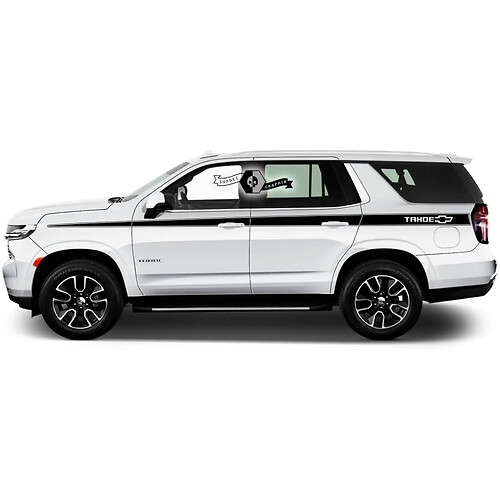 Coppia 2020+ Nuova grafica Chevrolet Tahoe Door Stripe Logo Car Racing Adesivo in vinile
