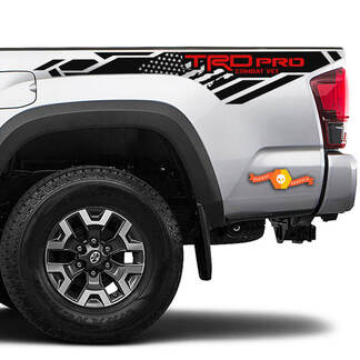 TRD 4x4 Off Road Pro Sport USA Flag edition BedSide Side Vinyl Stickers Decal adatta per Toyota Tacoma Tundra
