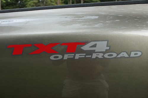 Adesivi Vinile Lettere TXT4 Off Road Coppia Laterali Cassone per Dodge Dakota TRX4