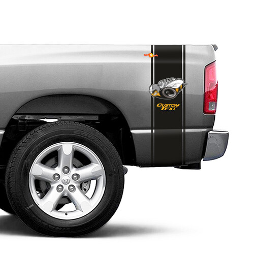 Adesivo in Vinile Strisce Stile Rumble Bee per Fianco Letto Dodge Ram 1500