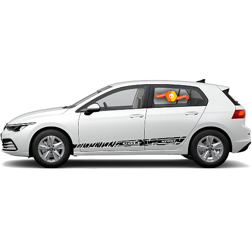 2 Adesivi Esclusivo Design Distrutto Decal per Volkswagen VW Golf Strisce Grafiche Porta Trim Kit mk1-mk7 gti
