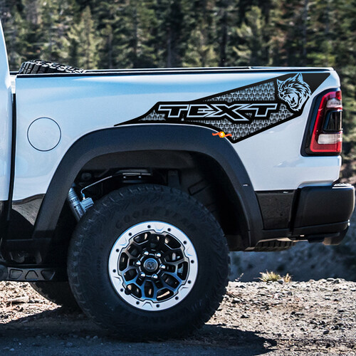 Adesivo in Vinile Testo Wildcat e Personalizzato per Cassone RAM 1500 TRX 2021-2026
