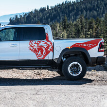 Adesivo in vinile Wildcat e Testo Personalizzato per fianco porta per Dodge Ram 1500_2