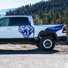 Adesivo in vinile Wildcat e Testo Personalizzato per fianco porta per Dodge Ram 1500_3