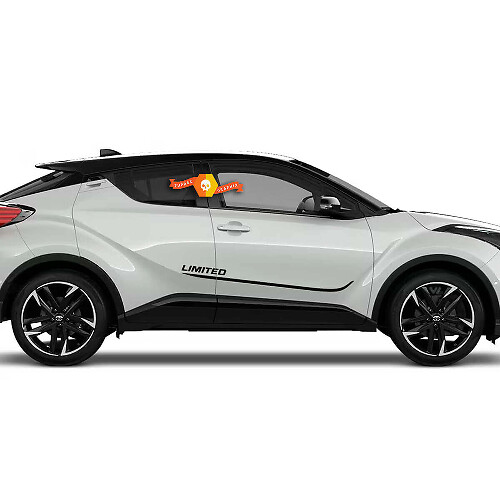 Adesivi in vinile a strisce limitate per porta laterale Coppia per Toyota C-HR
