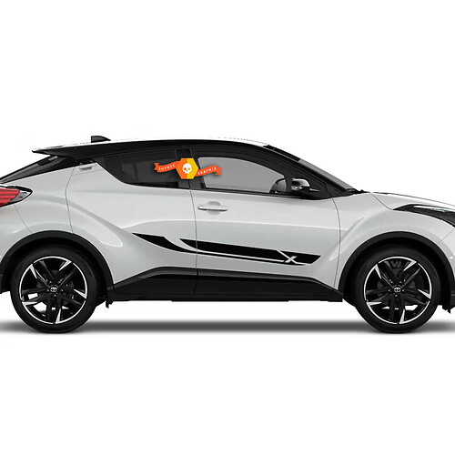 Adesivo Vinile con Strisce Laterali Doppie per Toyota C-HR
