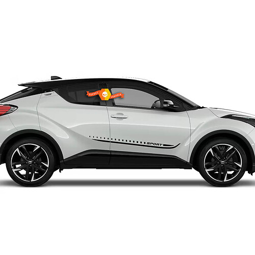 Adesivo in Vinile Strisce Stile Sportivo per Porta Laterale per Toyota C-HR