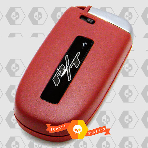 Set di Decalcomanie Bombate per Inserto Portachiavi R/T per Dodge Challenger, Charger, Durango