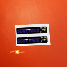 2x Scat Pack Violet Challenger/Charger/Durango portachiavi con intarsi emblema a cupola adesivo decalcomania
 2