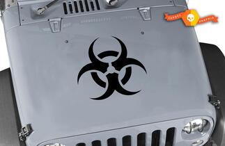 Zombie Jeep cappuccio a rischio biologico hazmat Wrangler adesivi in ​​vinile