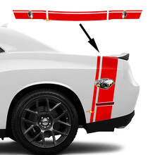 Kit adesivo in vinile con doppie strisce Rumble Bee sul fianco del bagagliaio per Dodge Challenger 2022+_2