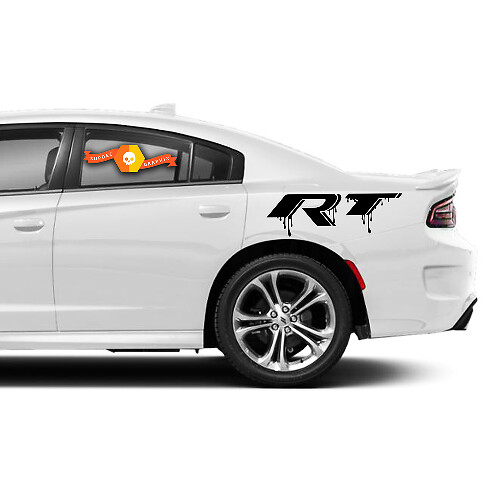 Coppia decalcomania grafica vernice striature vinile veicolo Dodge RT Hemi Mopar Charger RT 392 adesivi Challenger RT
