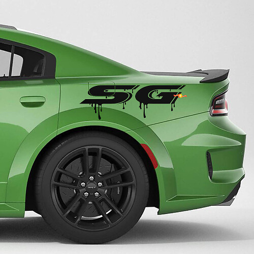 Adesivo Vinilico Grafica SG Paint Drips per Sponda Letto per Dodge Charger & Challenger