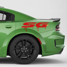 Adesivo Vinilico Grafica SG Paint Drips per Sponda Letto per Dodge Charger & Challenger_2