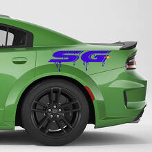 Adesivo Vinilico Grafica SG Paint Drips per Sponda Letto per Dodge Charger & Challenger_3