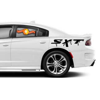 Coppia decalcomania grafica striature di vernice veicolo in vinile Dodge SXT Hemi Mopar Charger SXT Challenger SXT adesivi
