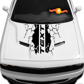 Cappuccio decalcomania grafica vinile veicolo Dodge RT Hemi Mopar caricabatterie o adesivi Challenger - testo personalizzato
