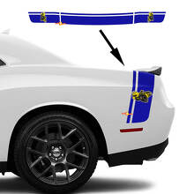 Kit adesivi in vinile con doppie strisce stile Ape da lato letto per Dodge Challenger Charger_3