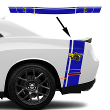 Kit di Adesivi in Vinile a Strisce Posteriori Stile Ape per Dodge Challenger o Charger_3