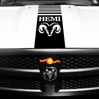 Cappuccio Dodge Hemi Ram 1500 testa camion vinile adesivo grafico
