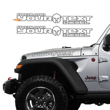 2 Jeep Hood Gladiator Helmet Overland Diesel Decalcomanie grafiche in vinile adesivo
 2