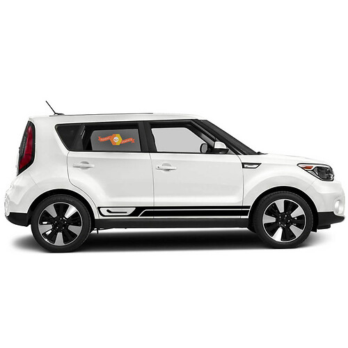 Kit grafico adesivo per decalcomania in vinile a strisce sul pannello oscillante sul lato inferiore adatto a Kia Soul
