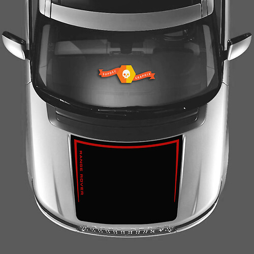 Adesivi per decalcomanie per cappuccio a 2 colori Grafica in vinile RANGE ROVER Vogue L405 2013 2017
