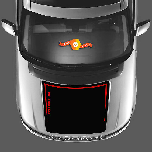 Adesivo in Vinile Stile Blackout con Testo Personalizzato per Cofano Land Rover Range Rover