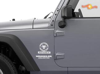 Adesivo decalcomania Jeep Rubicon Zombie Outbreak Response Team Wrangler