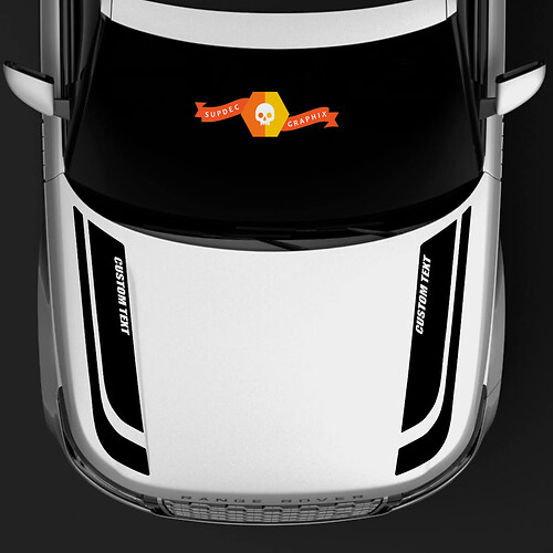 Doppia Striscia Personalizzata Adesiva in Vinile per Cofano per Land Rover Range Rover