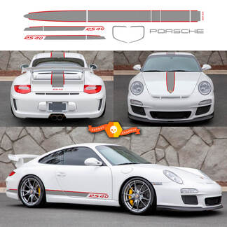 Porsche 911 - 991 GT3 RS 4.0 Adesivo per decalcomanie per kit strisce posteriori tetto tetto laterale
