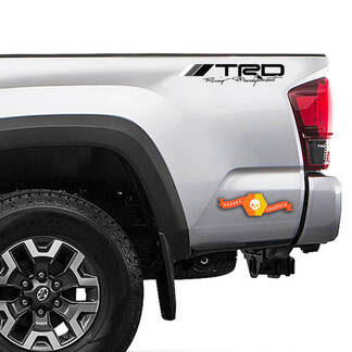 Coppia Retro TRD Racing Development Decal Vinyl Truck Toyota Bedside Sticker Tundra Tacoma 4Runner FJ CRUISER - Monocromatico
