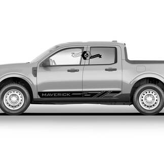 Coppia decalcomanie grafiche Ford Maverick 2022 FX4 Adesivi Maverick per pannelli a bilanciere dal design moderno
