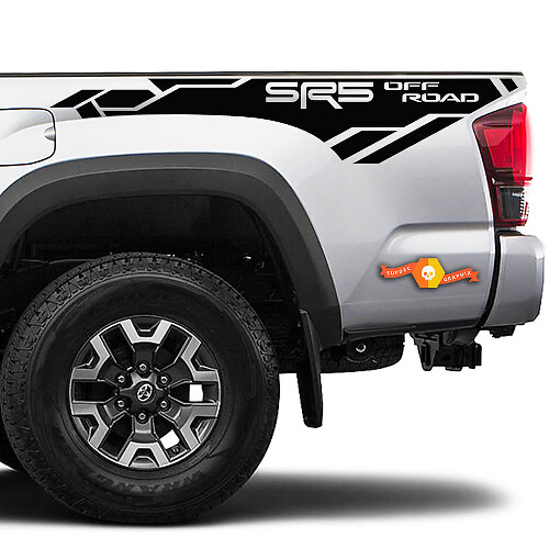 Adesivi in Vinile a Striscia Laterale Posteriore SR5 Off Road per Toyota Tacoma 2016-2023